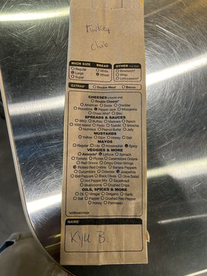 Menu photo 1 Which Wich Asheville, NC
