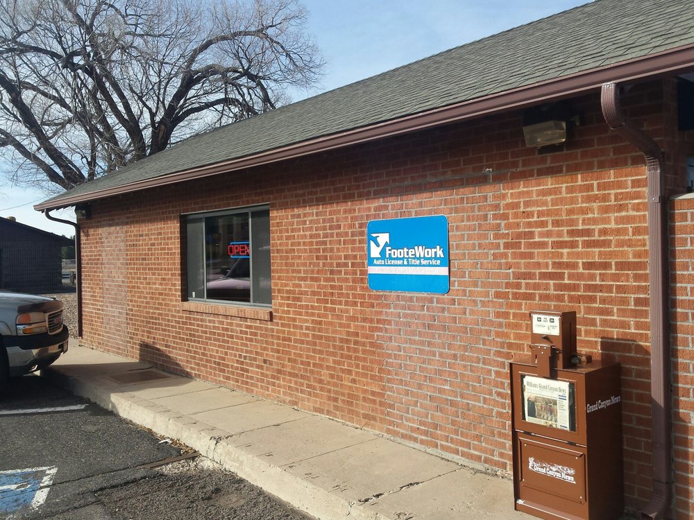 FOOTEWORK AUTO LICENSE & TITLE SERVICE nearby at 820 W Rte 66, Williams, Arizona Registration