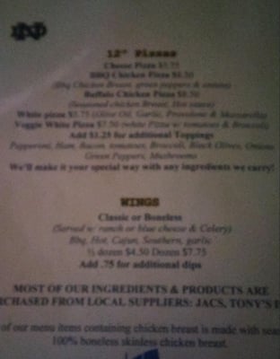 Menu photo 5 Domers Bar & Grill Williamsport, PA