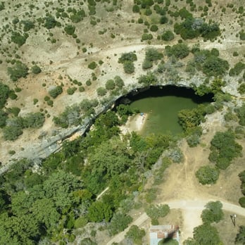 Hamilton Pool Preserve - Hamilton Pool from the air - Parks Near Me - Dripping Springs, Texas
