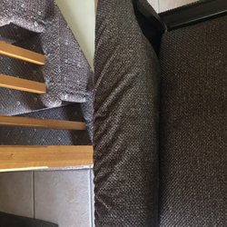 This was the arm of recliner ordered from a fabric swatch at Laz boy Setauket.