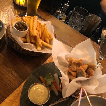 Temsib Eatery & Bar - Salted egg fries and fried salmon belly - Thai Near Me - Bellevue, Washington