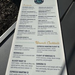 Good Liquid Brewing - Cocktail menu