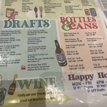 Dat Dog - Drink menu - Hot Dogs Near Me - New Orleans, Louisiana Dat Dog - Drink menu - Hot Dogs Near Me - New Orleans, Louisiana
