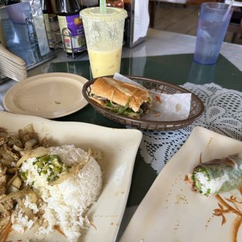 Pho And Grill International - Grilled pork banh mi, lemongrass chicken, fresh spring roll and mango smoothie - Vietnamese Near Me - Spring Valley, California Pho And Grill International - Grilled pork banh mi, lemongrass chicken, fresh spring roll and mango smoothie - Vietnamese Near Me - Spring Valley, California
