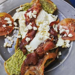 Avocado toast with bacon was on point