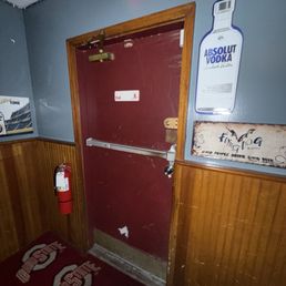 Locked exit door that they do not have a key for. Only one entrance/exit to the public.