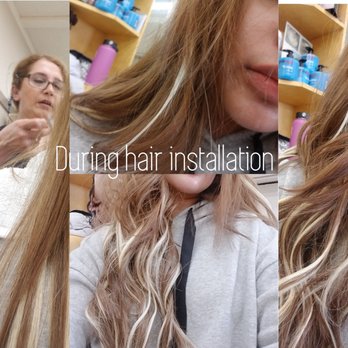 Hair By Parvin - Parvin installing the hair extensions. Poor Parvin she must be getting tired. - Hair Stylists Near Me - Seaside, California