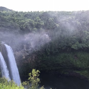 Wailua Falls - Waterfall from the roadside viewing. - Parks Near Me - Lihue, Hawaii Wailua Falls - Waterfall from the roadside viewing. - Parks Near Me - Lihue, Hawaii