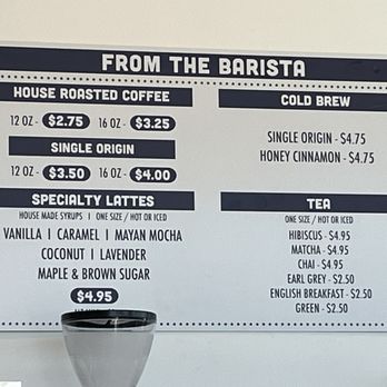 Parlor Doughnuts - Beverage Menu - Donuts Near Me - Venice, Florida