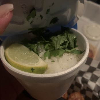 4th & Mill - Rice - very small portion (measures about half a cup of cooked rice, at most) for $6 - American Near Me - Rancho Cucamonga, California