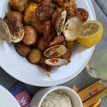 Cafe Orleans - Seafood boil from the Haunted Mansion Inspired Prix Fixe - Cajun/Creole Near Me - Anaheim, California