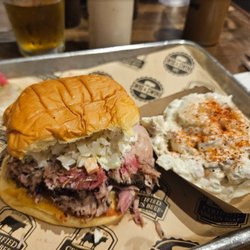 Swig & Swine - Pulled Pork Sando + Potato Salad