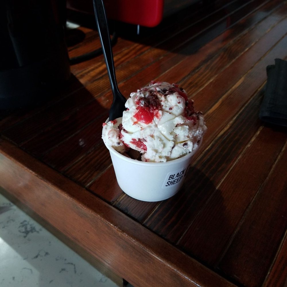 Black Sheep Cream - My Cherry Amour on top - Desserts Near Me - Waipahu, Hawaii Black Sheep Cream - My Cherry Amour on top - Desserts Near Me - Waipahu, Hawaii