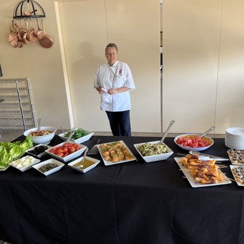 Classic Cooking - Chef Sharon with the final spread! - Cooking Schools Near Me - Scottsdale, Arizona