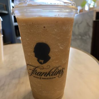 Franklin’s - Frozen Coffee. Added banana syrup - Cafes Near Me - Savannah, Georgia