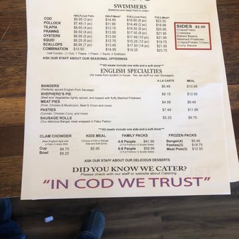 GB Fish  & Chips - Menu - Fish & Chips Near Me - Arvada, Colorado