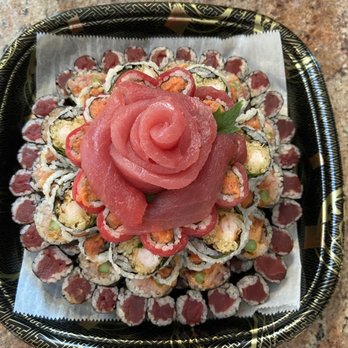 360 Taiko Sushi & Lounge - Sushi Cake! Feeds 8-10 and I was able to pick my rolls. It's best to call for a price as it ranges depending on what you choose. - Sushi Bars Near Me - Patchogue, New York 360 Taiko Sushi & Lounge - Sushi Cake! Feeds 8-10 and I was able to pick my rolls. It's best to call for a price as it ranges depending on what you choose. - Sushi Bars Near Me - Patchogue, New York
