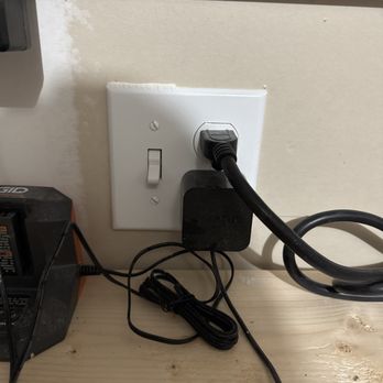 Fix-A-Home Handyman Services - Added plug with switch in garage - Handyman Near Me - Decatur, Texas Fix-A-Home Handyman Services - Added plug with switch in garage - Handyman Near Me - Decatur, Texas