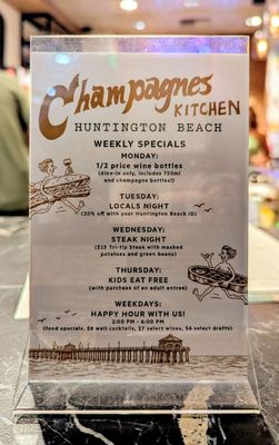 Menu photo 1 Champagnes Kitchen Huntington Beach, CA Menu photo 1 Champagnes Kitchen Huntington Beach, CA