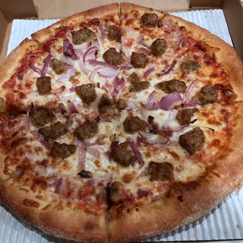 Marco's Pizza - Medium sausage and red onion. Yum. - Pizza Near Me - Saginaw, Texas