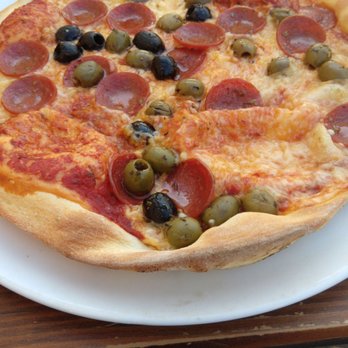 60/40 - Pizza with pep and olives. - Bars Near Me - Wiesbaden, HE