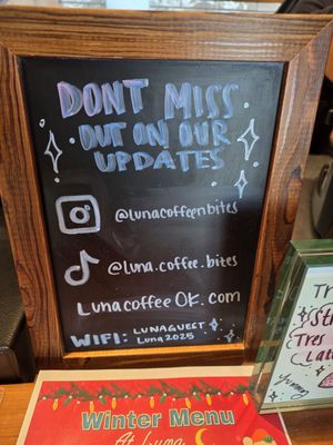 Menu photo 1 Luna Coffee & Bites Edmond, OK Menu photo 1 Luna Coffee & Bites Edmond, OK