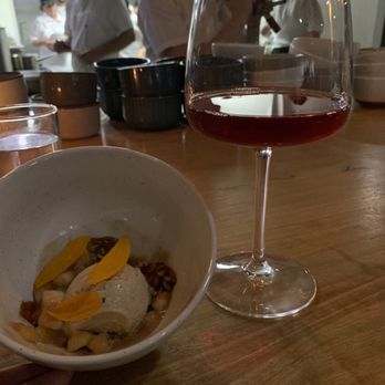 Heritage - Sunchoke ice cream with sunflower pralines - Modern European Near Me - Long Beach, California Heritage - Sunchoke ice cream with sunflower pralines - Modern European Near Me - Long Beach, California