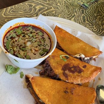 Monterrey Taquería - Quesabirria Tacos - comes with 3. - has cheese inside - Mexican Near Me - Plant City, Florida Monterrey Taquería - Quesabirria Tacos - comes with 3. - has cheese inside - Mexican Near Me - Plant City, Florida