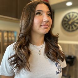Johanna at The Noble Street Hair Studio & Beauty Bar - Brunette with long hair layers