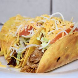 Happy Burger - Shredded beef tacos!