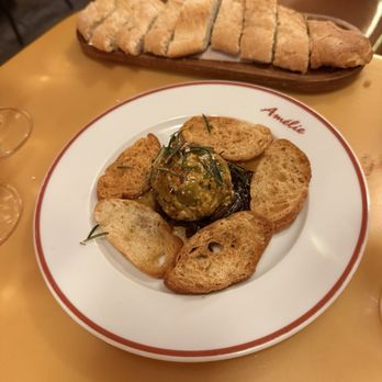 Amélie - warm pistachio crusted goat cheese - Wine Bars Near Me - San Francisco, California