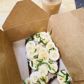 Merriweather Coffee + Kitchen - Wow- the mint, honey, tahini, cinnamon... wow- definitely perked my eyes and brain up! - Salad Near Me - New York, New York