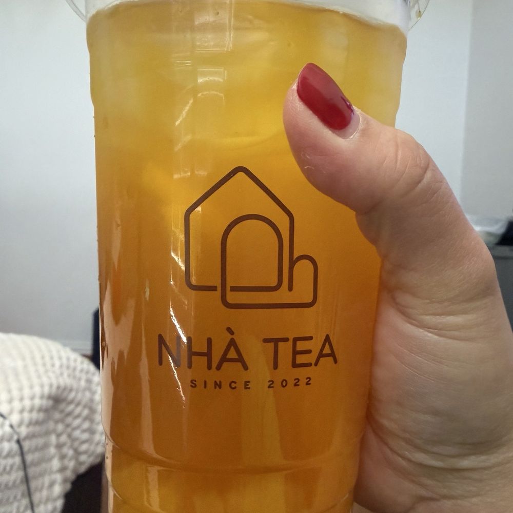 Mango green tea with mango jelly Mango green tea with mango jelly