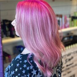 Elements of Style Hair Salon - Frederick - Pretty in pink by stylist Taylor. Call 443-818-9465 to reserve today