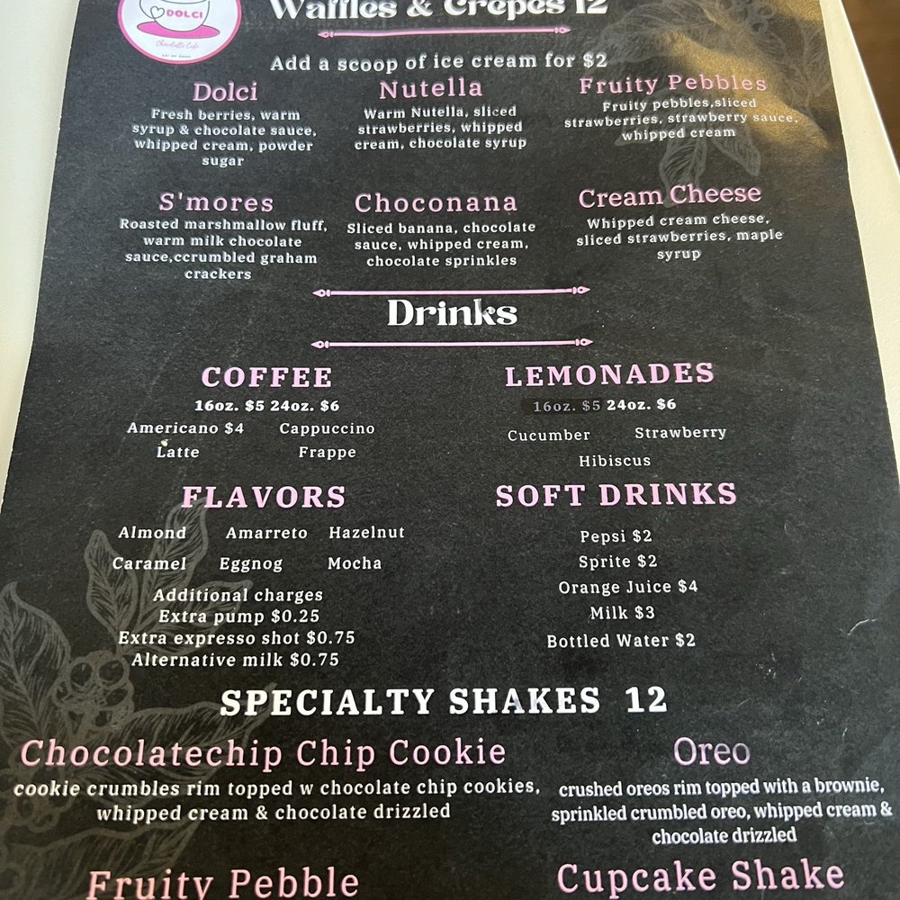 Dolci Chocolatte Cafe - Menu 3.2024 - Breakfast & Brunch Near Me - Forest Park, Illinois Dolci Chocolatte Cafe - Menu 3.2024 - Breakfast & Brunch Near Me - Forest Park, Illinois