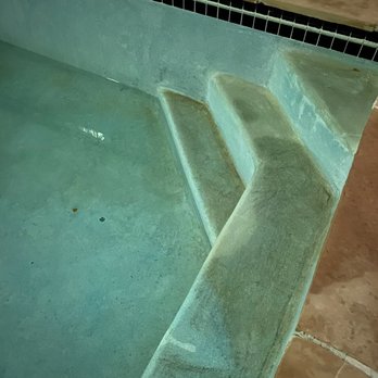 Roxen Pool Tile Cleaning - Before - draining - Pool Cleaners Near Me