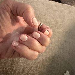 Fantastic basic manicure with gel. Professional atmosphere. A "normal" nail salon rather than a wham bam-get out kinda place! I loved it.