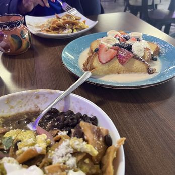 Con Huevos - As you can see the chilaquiles were big enough to share with 2. And the 3 Leches French Toast was also perfectly made - Breakfast & Brunch Near Me - Hawthorne, California Con Huevos - As you can see the chilaquiles were big enough to share with 2. And the 3 Leches French Toast was also perfectly made - Breakfast & Brunch Near Me - Hawthorne, California