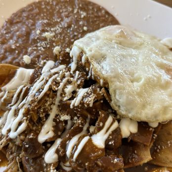 El Rincon Restaurant - Mole chilaquiles with chicken and eggs over easy - American Near Me - Big Bear Lake, California El Rincon Restaurant - Mole chilaquiles with chicken and eggs over easy - American Near Me - Big Bear Lake, California