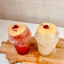 Munchy Flames Philly Steak - Home style lemonade slushes