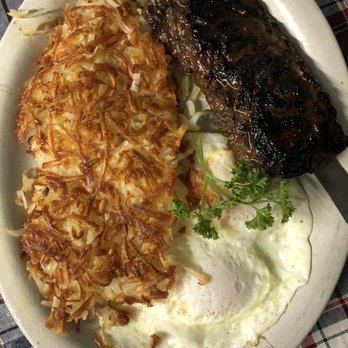 Little Pat's Place - Breakfast with a smile (teriyaki steak) eggs, hash browns and toast. - American Near Me - Burien, Washington Little Pat's Place - Breakfast with a smile (teriyaki steak) eggs, hash browns and toast. - American Near Me - Burien, Washington