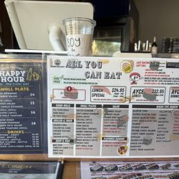 Menu options Menu options