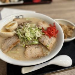 Kitakata Ramen Ban Nai - Hoffman Estates - Tonkotsu Ramen with added egg and Bamboo Shoot
