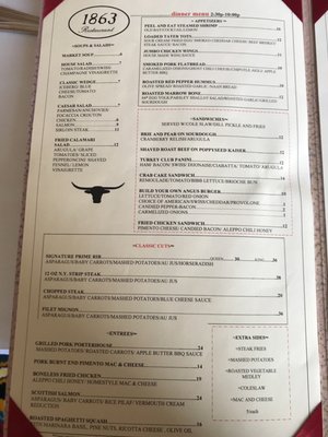 Menu photo 2 1863 Restaurant Gettysburg, PA