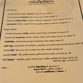 Foreign & Domestic - New American Near Me - Austin, Texas