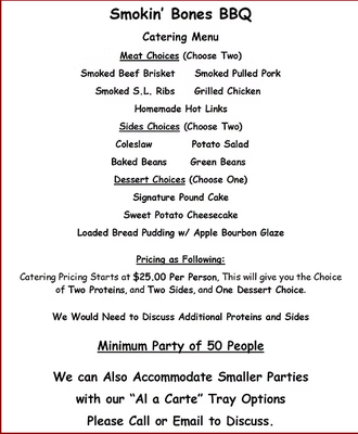 Menu photo 1 Smokin' Bones BBQ Denver, CO