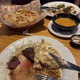 Sirloin steak and appetizers Sirloin steak and appetizers
