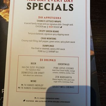 P.F. Chang's - Happy hour specials - Asian Fusion Near Me - El Paso, Texas