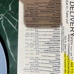 Roswell Apizza Center - Menu